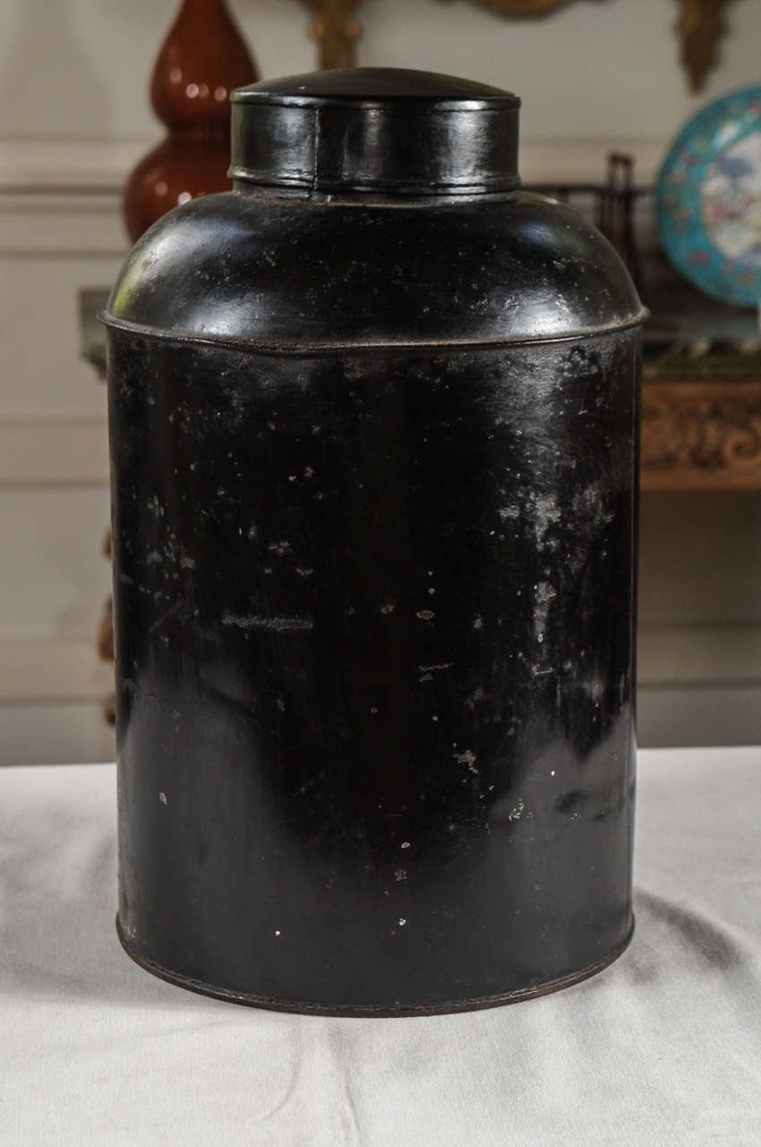 19th Century Tole Tea Canister For Sale 2
