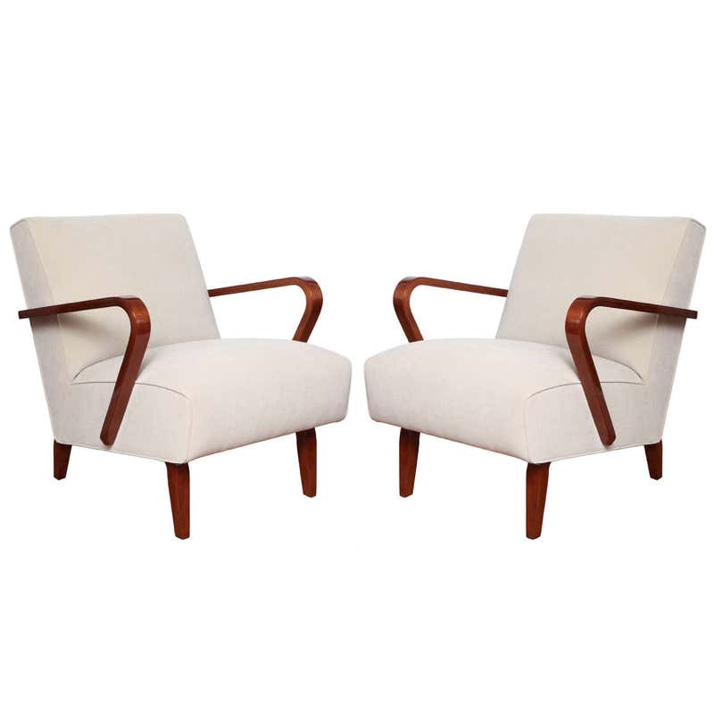 Art Deco Streamline Lounge Chairs at 1stDibs