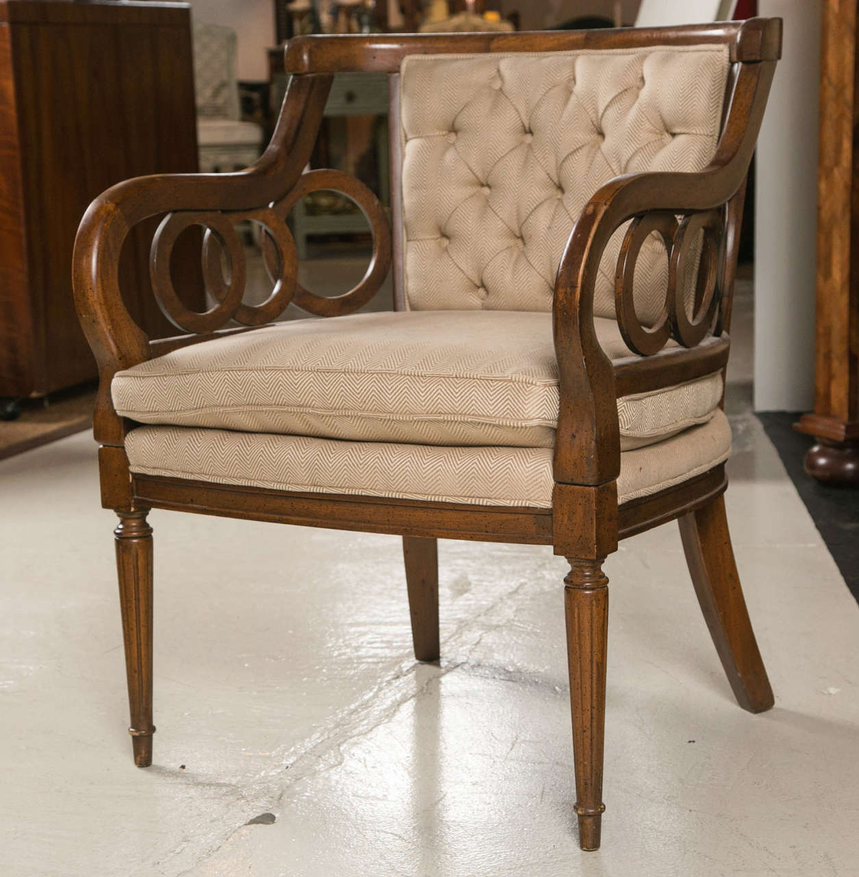 Mid- Century circle Lattice lounge chairs .  1950's