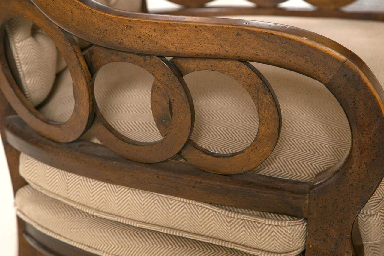 Mid- Century circle Lattice lounge chairs 1