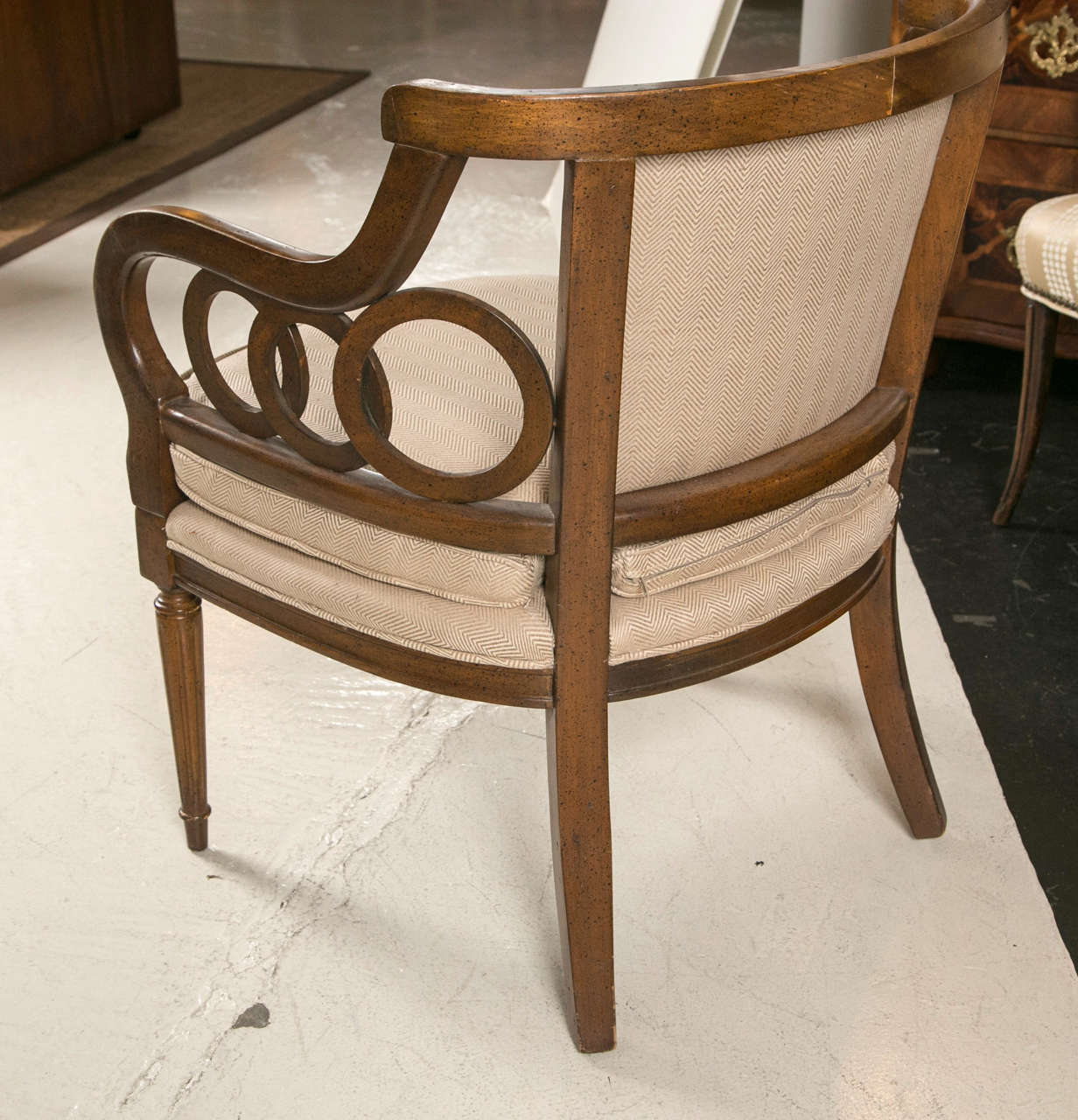 Mid- Century circle Lattice lounge chairs 3
