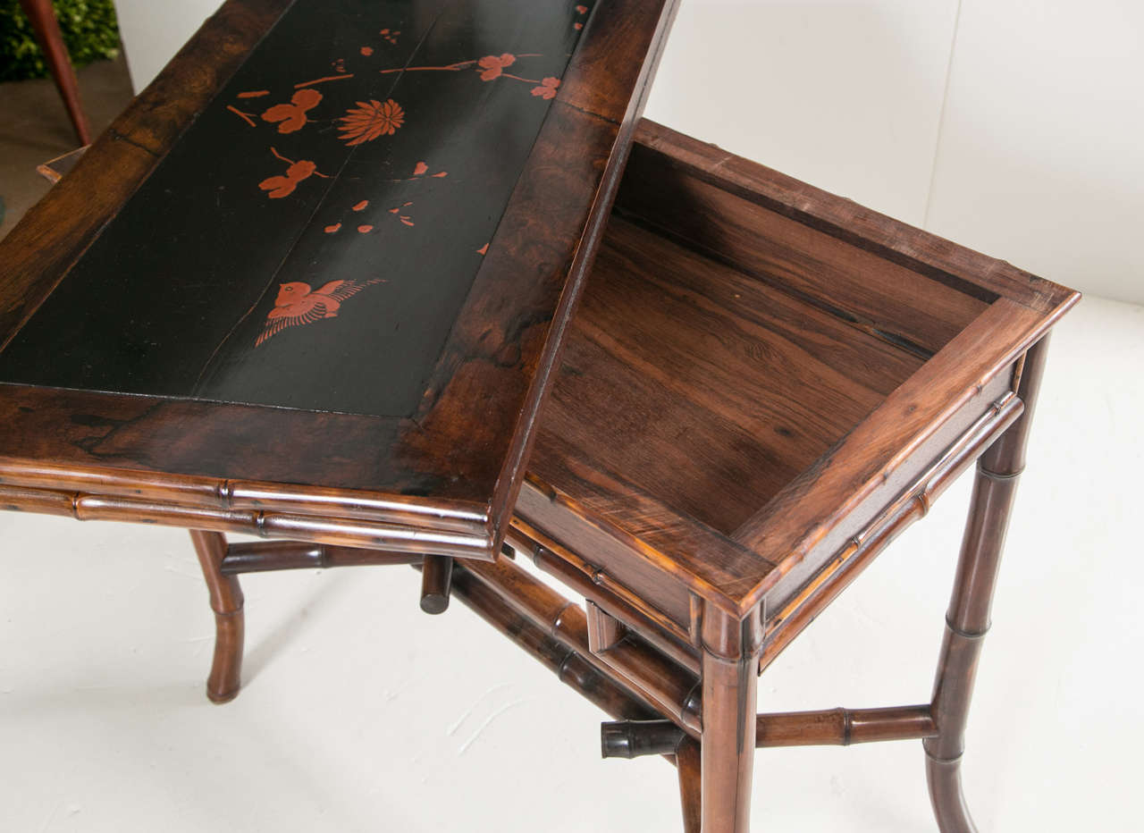 19th Century Bamboo Serving Table