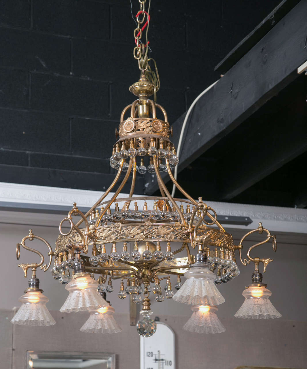 1880's Electrical Chandelier this fixture (gas) can be seen in the book 