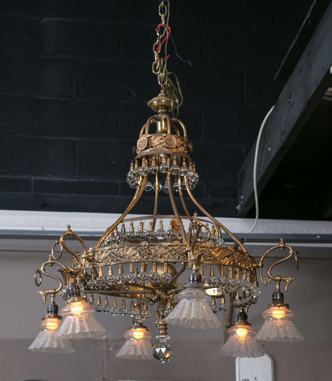 1880's Electrical Chandelier 6
