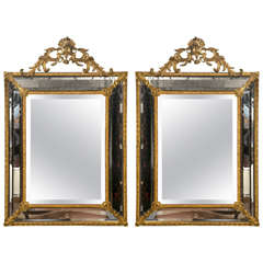19th c. French bronze Mirrors