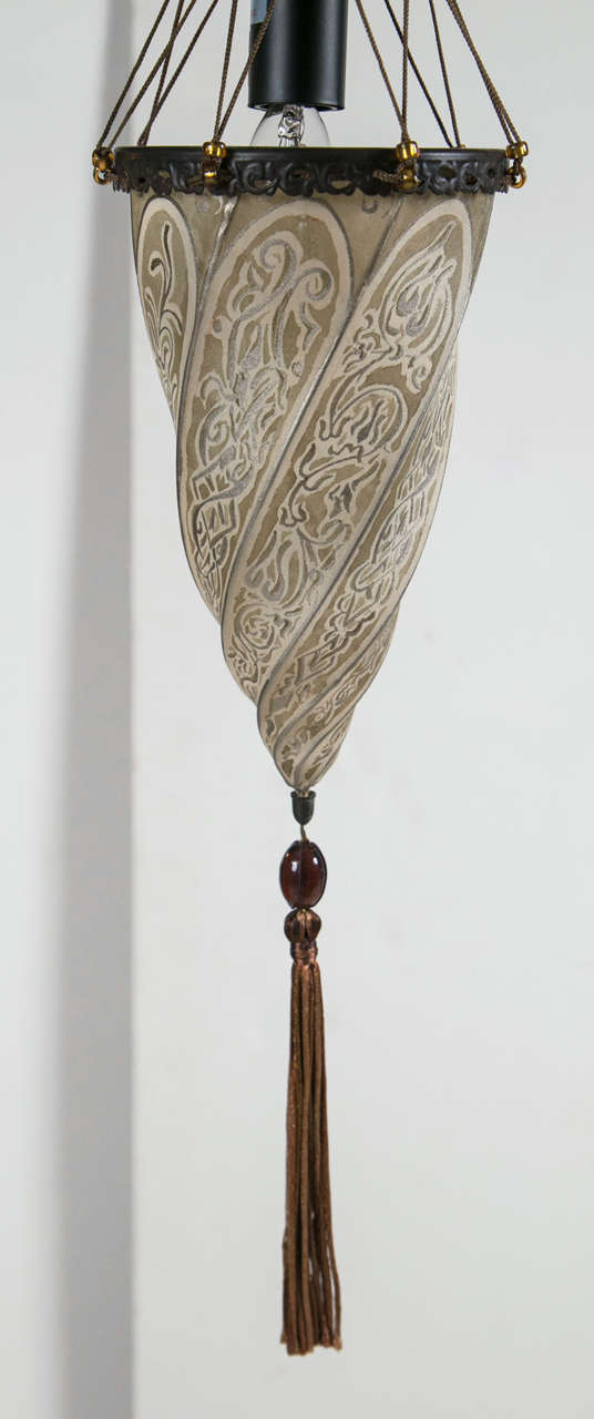 Fortuny Silk Shade by Studium Venetian Lamp at 1stDibs