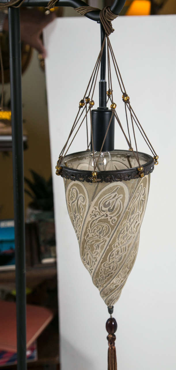 Fortuny Silk Shade by Studium Venetian Lamp In Excellent Condition In Stamford, CT