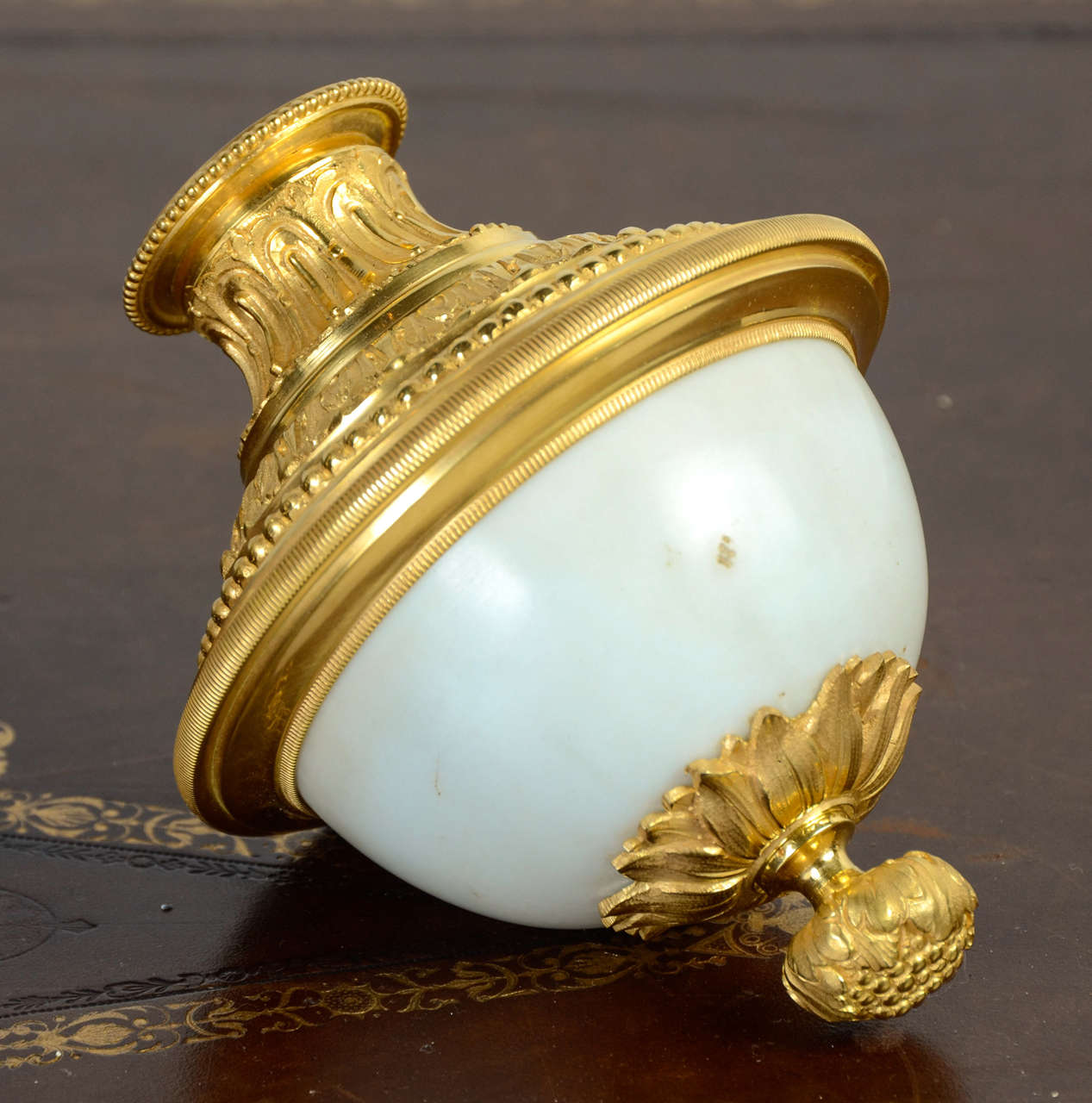 Louis XVI White Marble Cassolettes Candelsticks For Sale