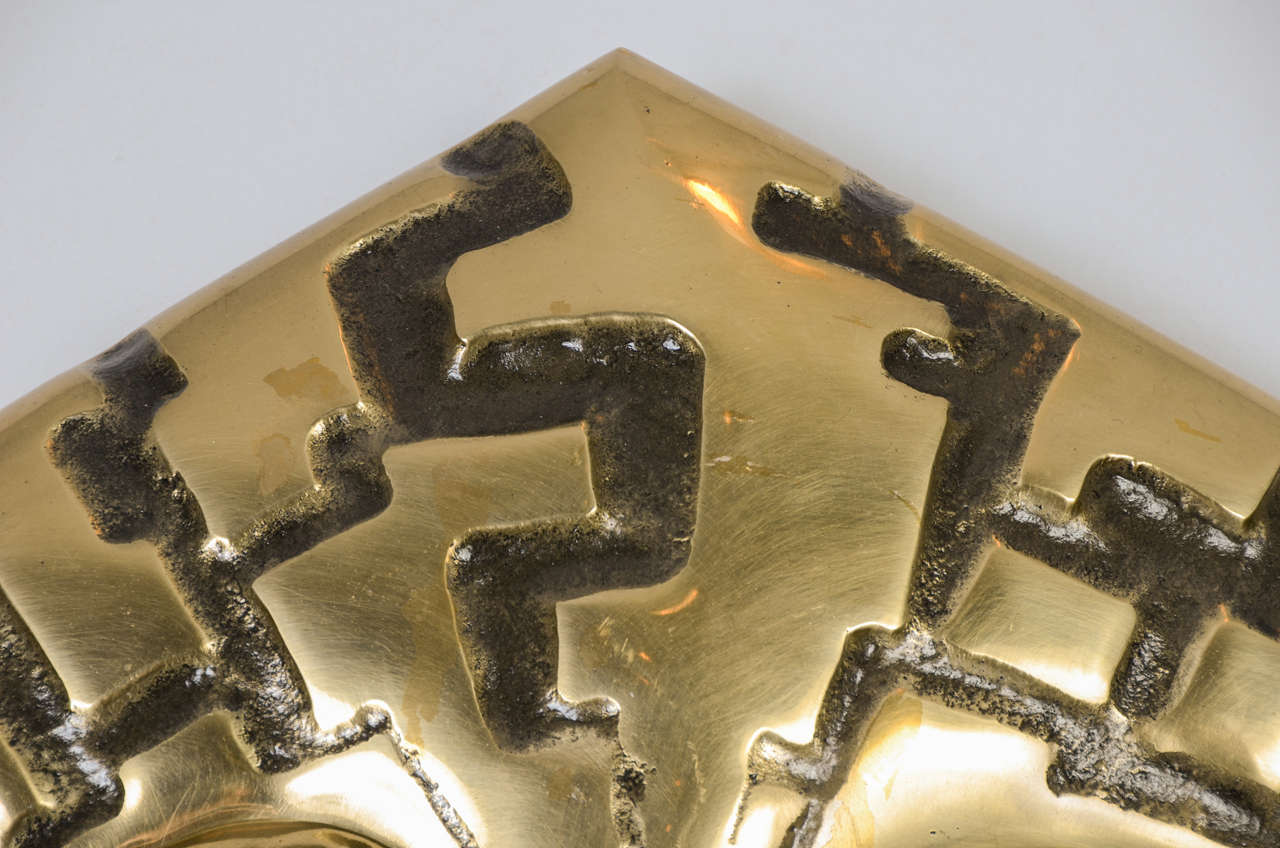 Bronze Pair of 1970s Sconces by Peter Martens For Sale