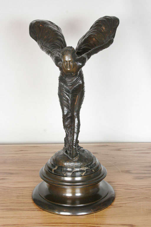 A large showroom display bronze signed Charles Sykes R.A. (1875 - 1950) Number 63, mounted on circular turned bronze stand. 	          						          <br />
 The original edition of 8 showroom bronzes were cast in 1911, the year Sykes designed the