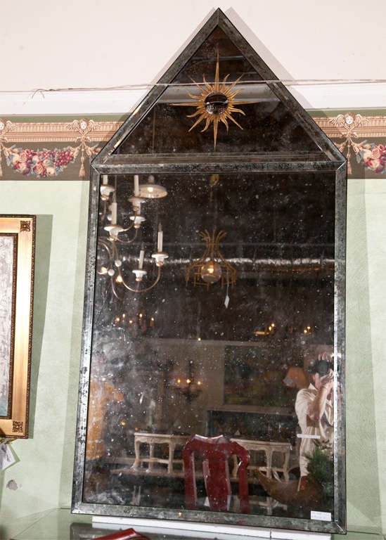 Pair of Distressed Monumental Wall Mirrors
