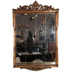 French Paneled Glass Mirror