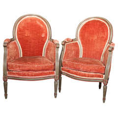 Pair of Maison Jansen Louis XIV Style Bergere Chairs