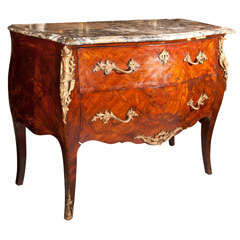 Antique French Louis XV Style Bombe Commode