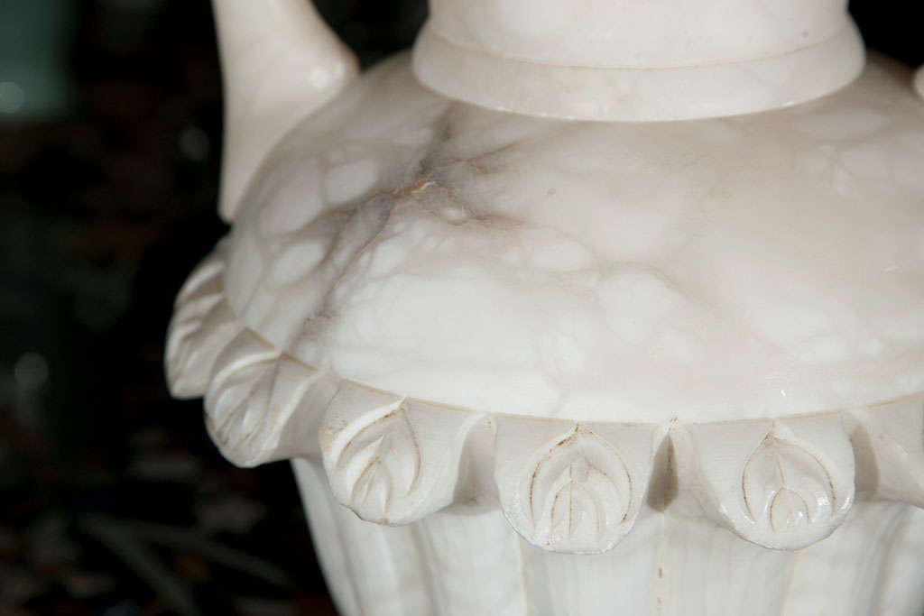 White Alabaster Urn For Sale 2