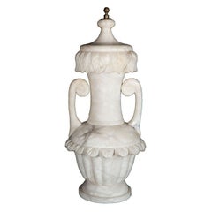 White Alabaster Urn