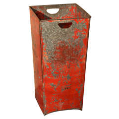 industrial red metal can