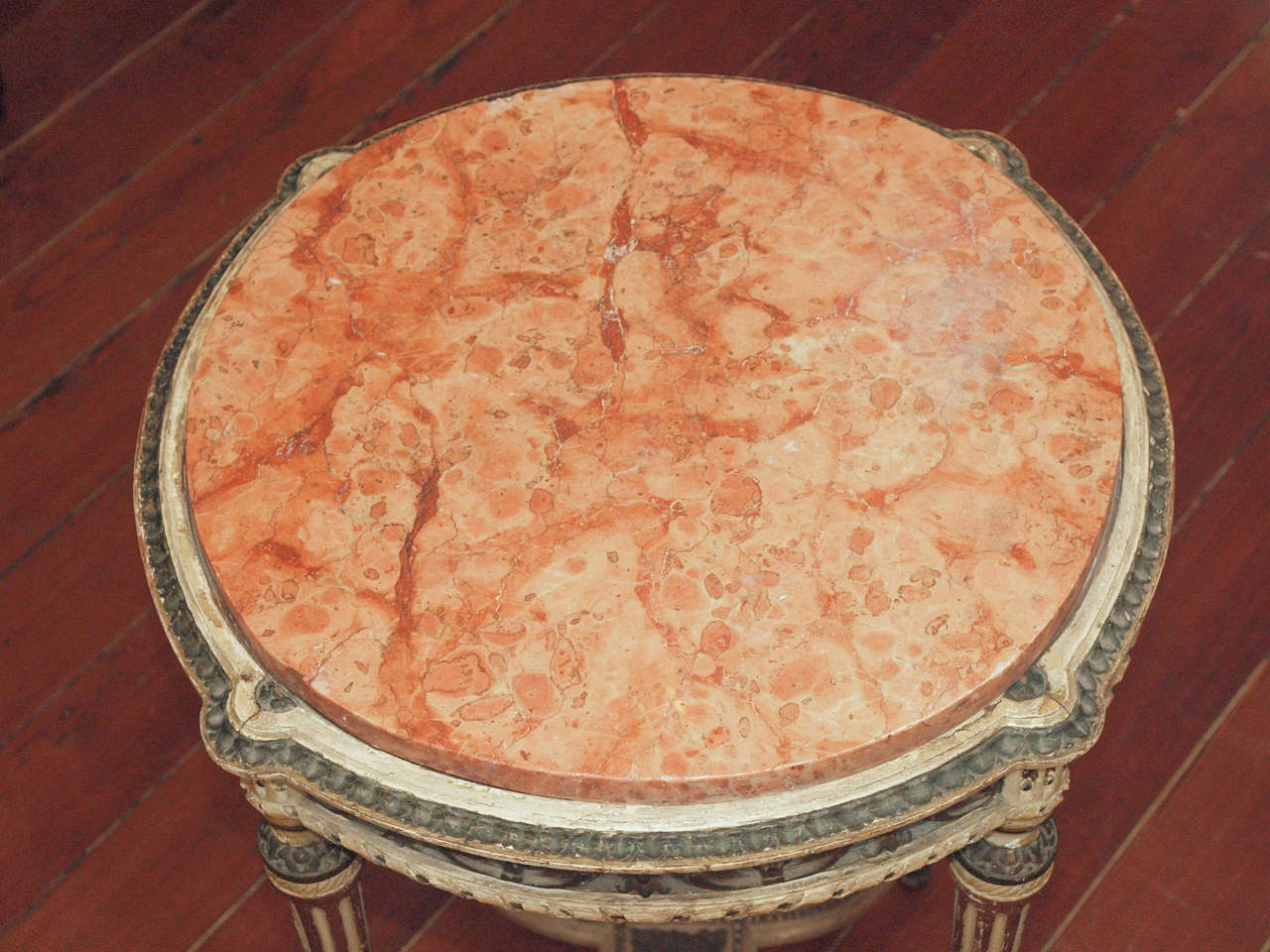 Polychrome Marble Top Side Table 1