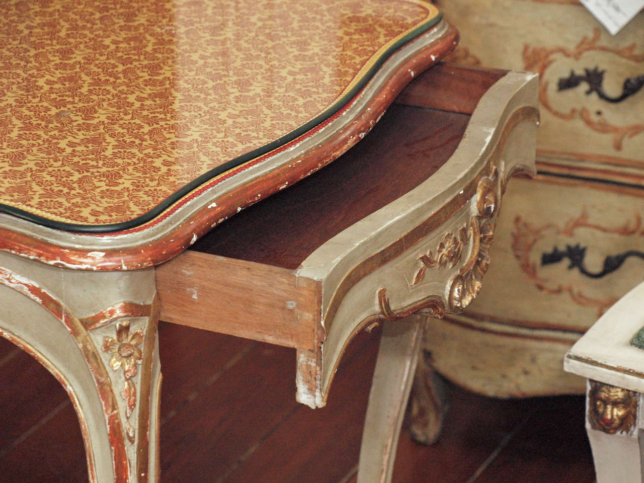 Wood A Louis XV Style Table or Bureau Plat