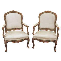 Pair of Fine 19c. Rococo Style Armchairs
