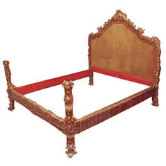 Rococo Style Giltwood Bed