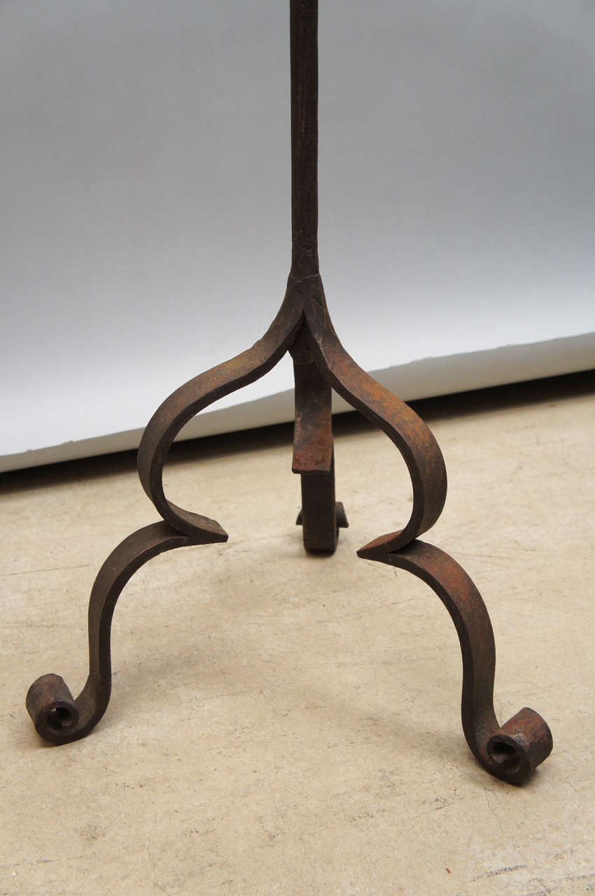 Wrought Iron Standing Moorish Candelabra For Sale