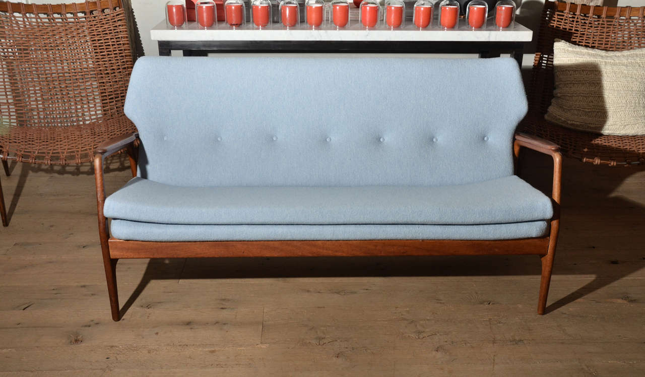 Mid-Century Modern 1960s Wingback Sofa For Sale
