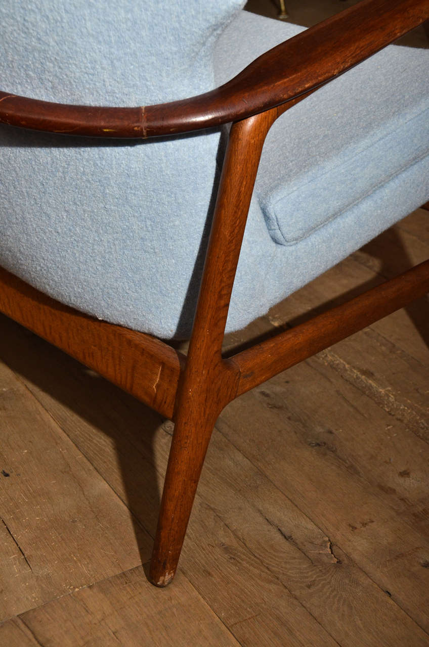 Wood 1960s Wingback Sofa For Sale
