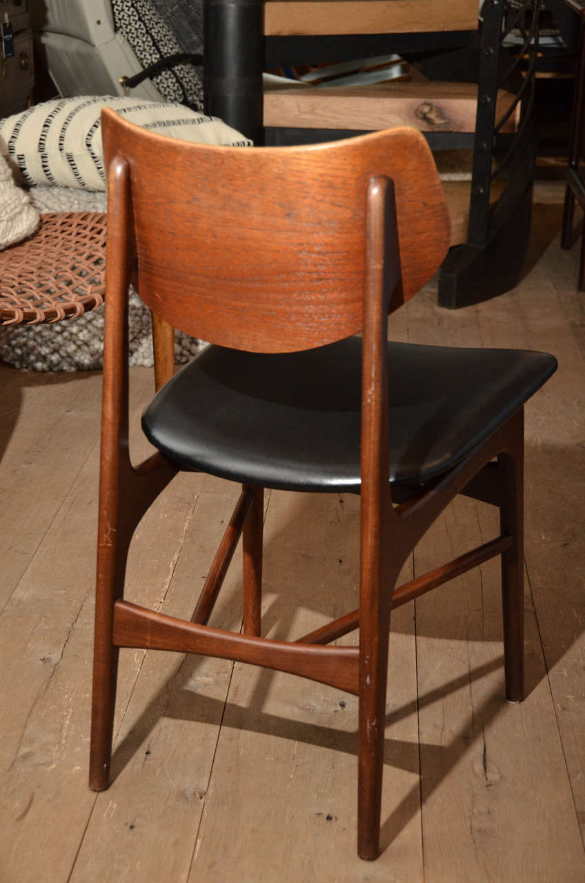 Danish Set of four Scandinavian shield back chairs