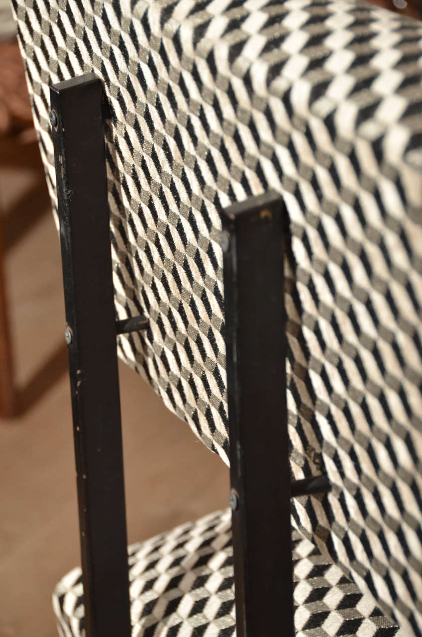 Steel Pair of Mid-Century Italian Chairs