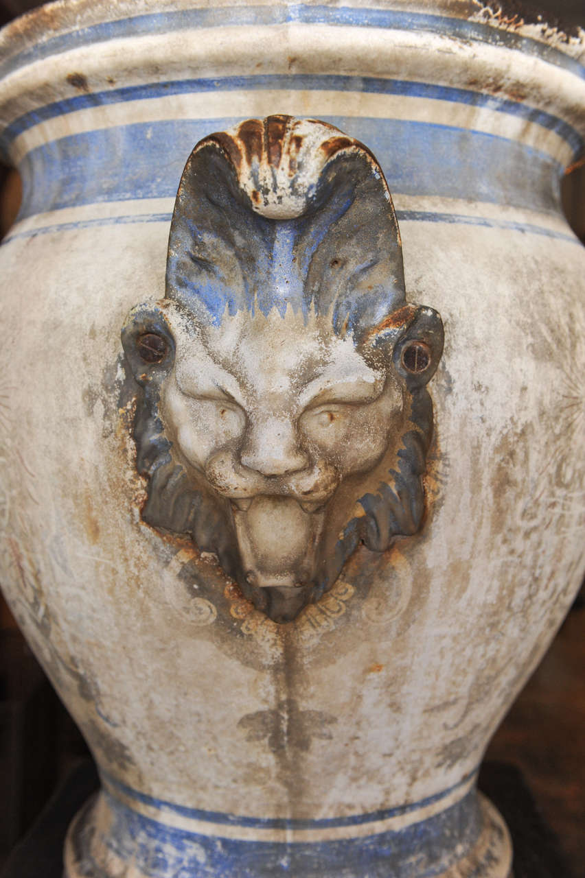 Pair of Enameled Cast Iron 