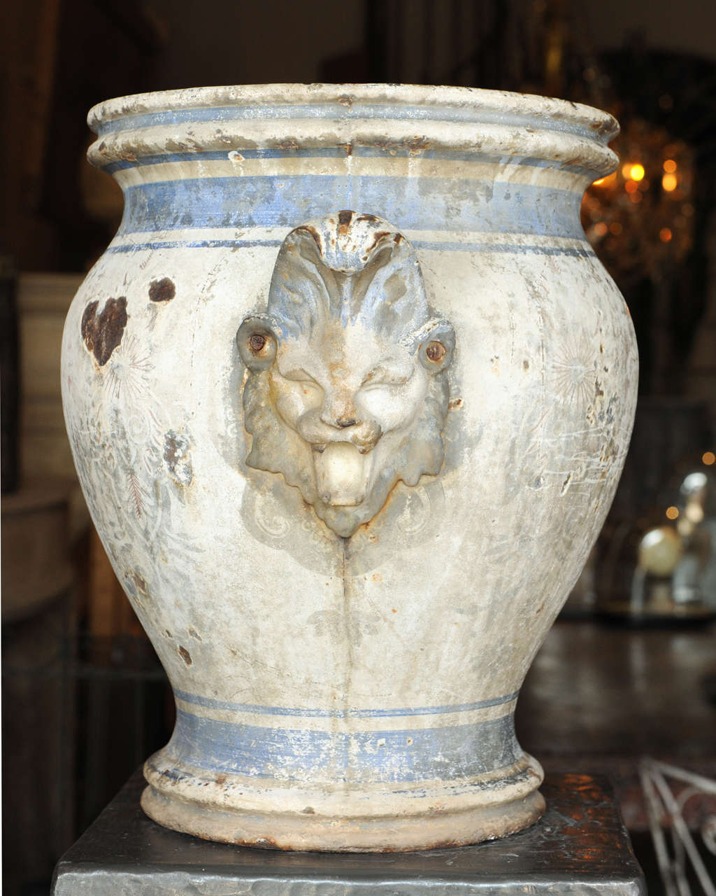 Pair of Enameled Cast Iron 