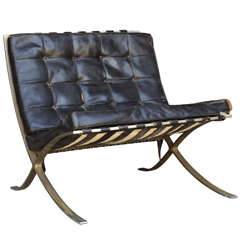 unrestored 50ies Barcelona chair by Mies van der Rohe 7