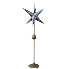 Antique Moravian Star On Stand