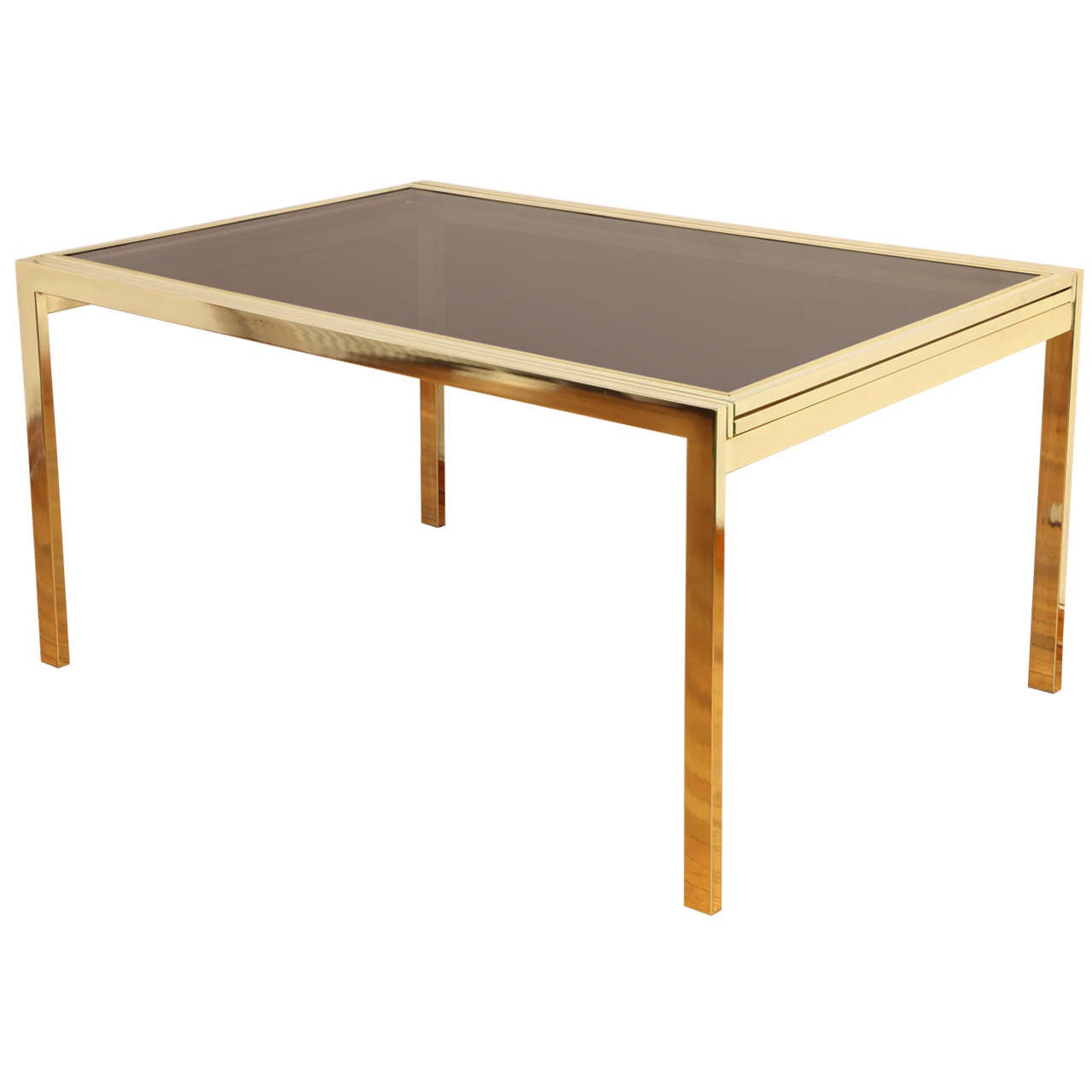 Polished Brass Table by DIA For Sale