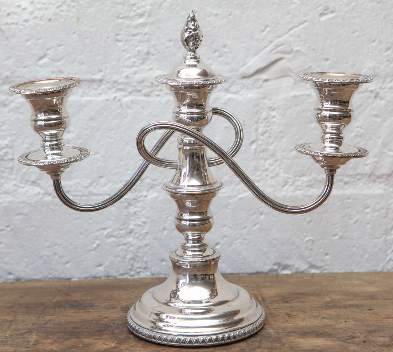 Arts and Crafts Early 20th Century Silver Plated Continental Candlesticks