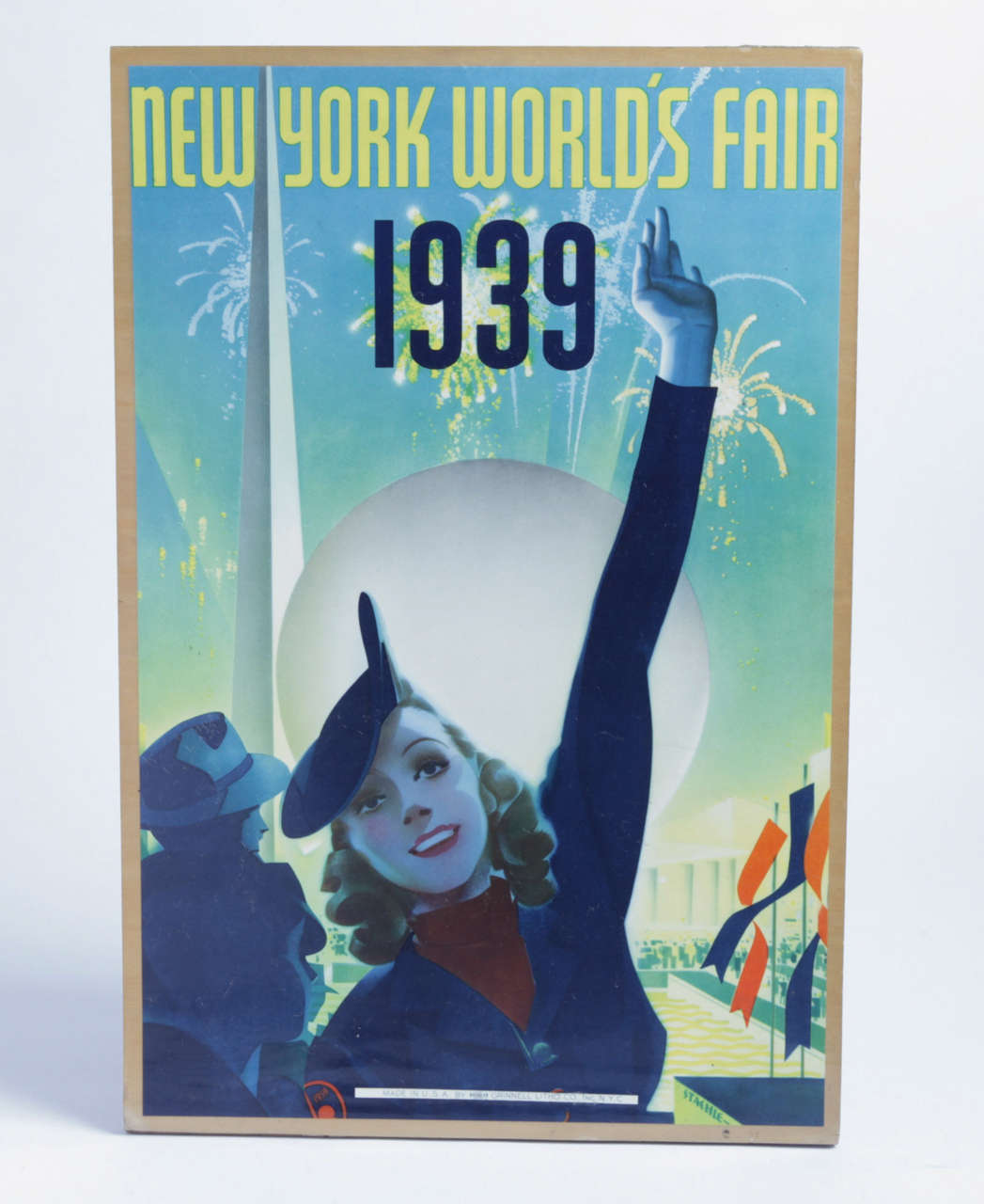 American Art Deco 1939 New York World's Fair Collectibles Only Poster Available For Sale
