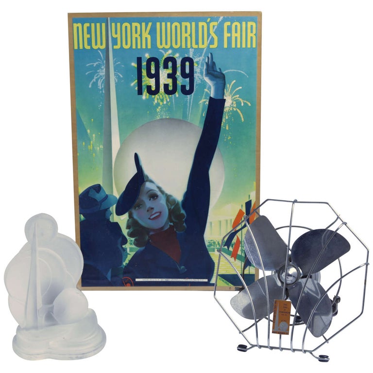 Art Deco 1939 New York World's Fair Collectibles Only Poster Available For Sale