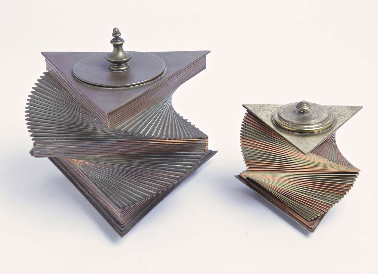 Pair Otar Machine Age Art Deco Cigarette Dispenser and Ink Well at 1stdibs