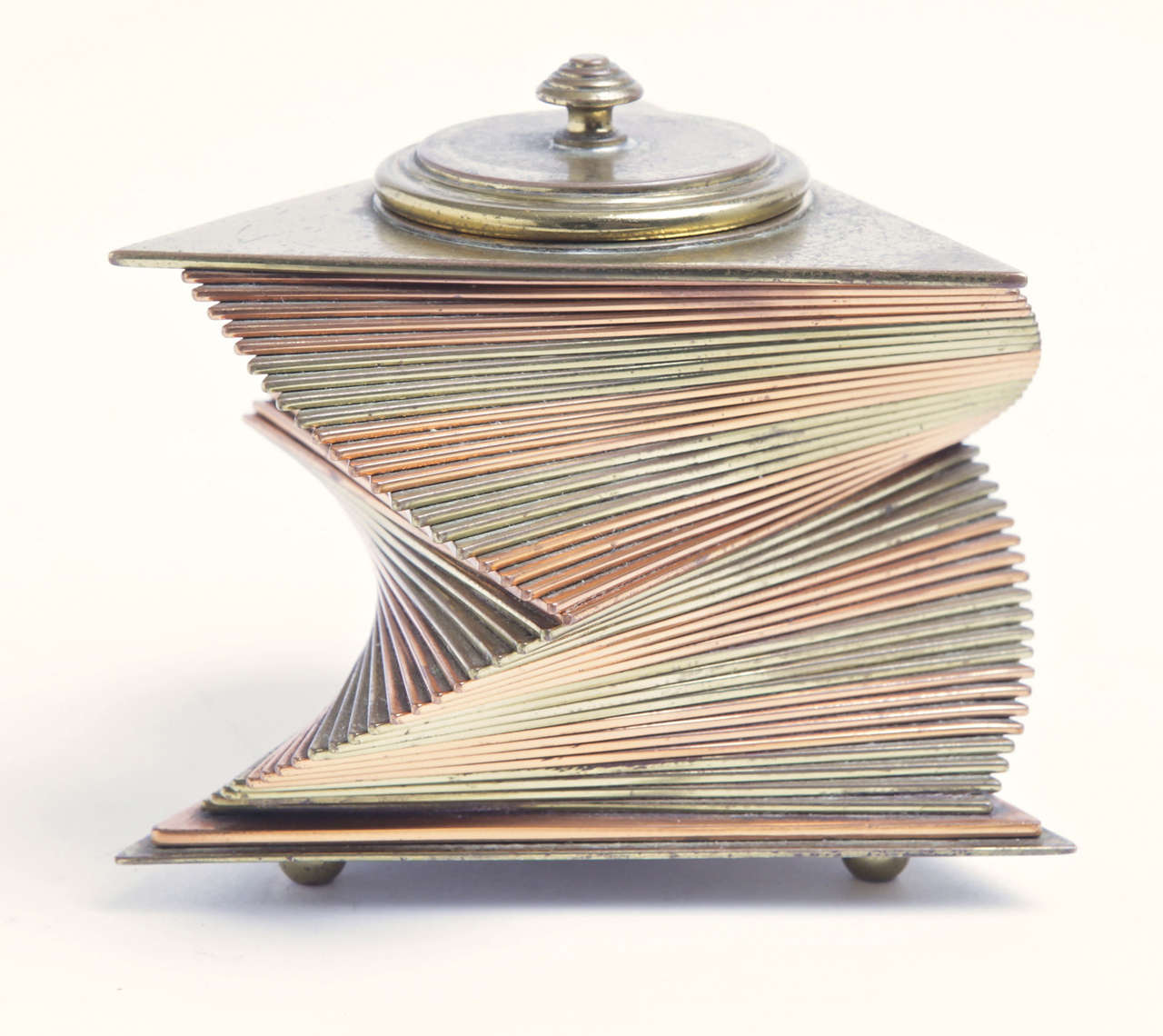 Pair Otar Machine Age Art Deco Cigarette Dispenser and Ink Well at 1stdibs