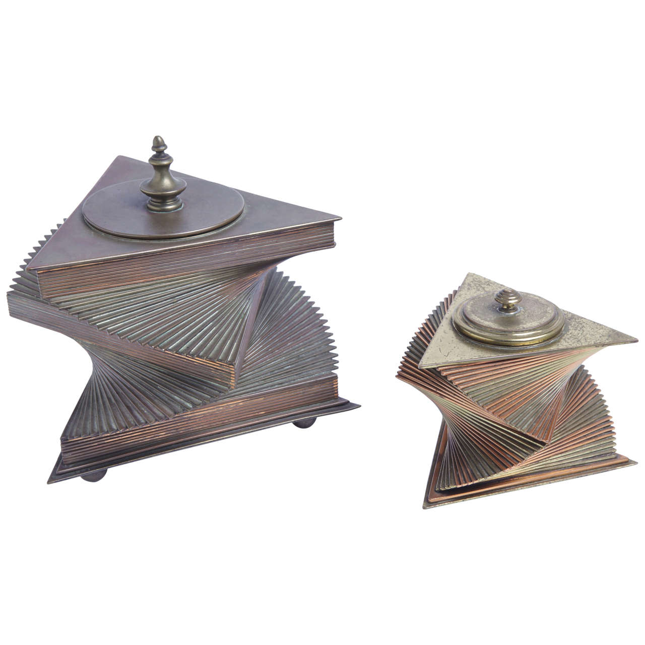 Pair Otar Machine Age Art Deco Cigarette Dispenser and Ink Well at 1stdibs