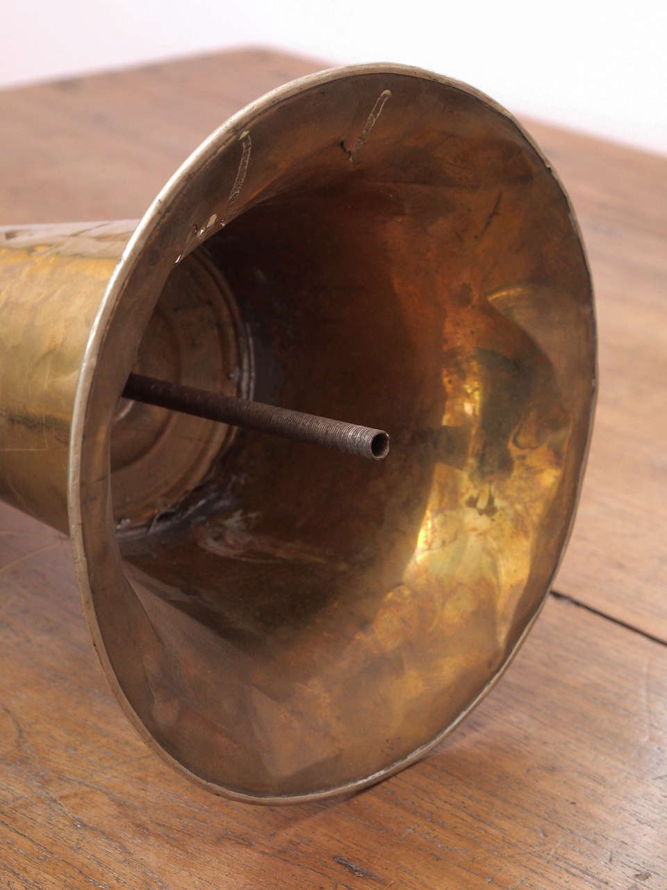 19th Century European Brass and Silver Circular Tuba In Distressed Condition For Sale In New Orleans, LA