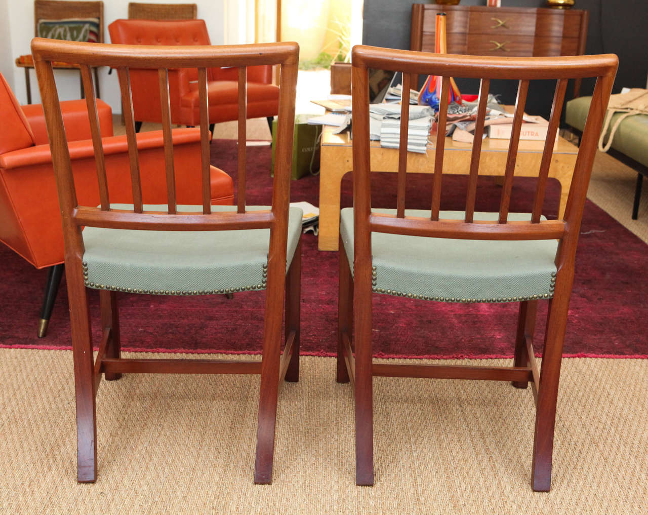 Jacob Kjær Set of Eight Dining Chairs In Good Condition In Santa Monica, CA