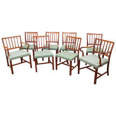 Jacob Kjær Set of Eight Dining Chairs