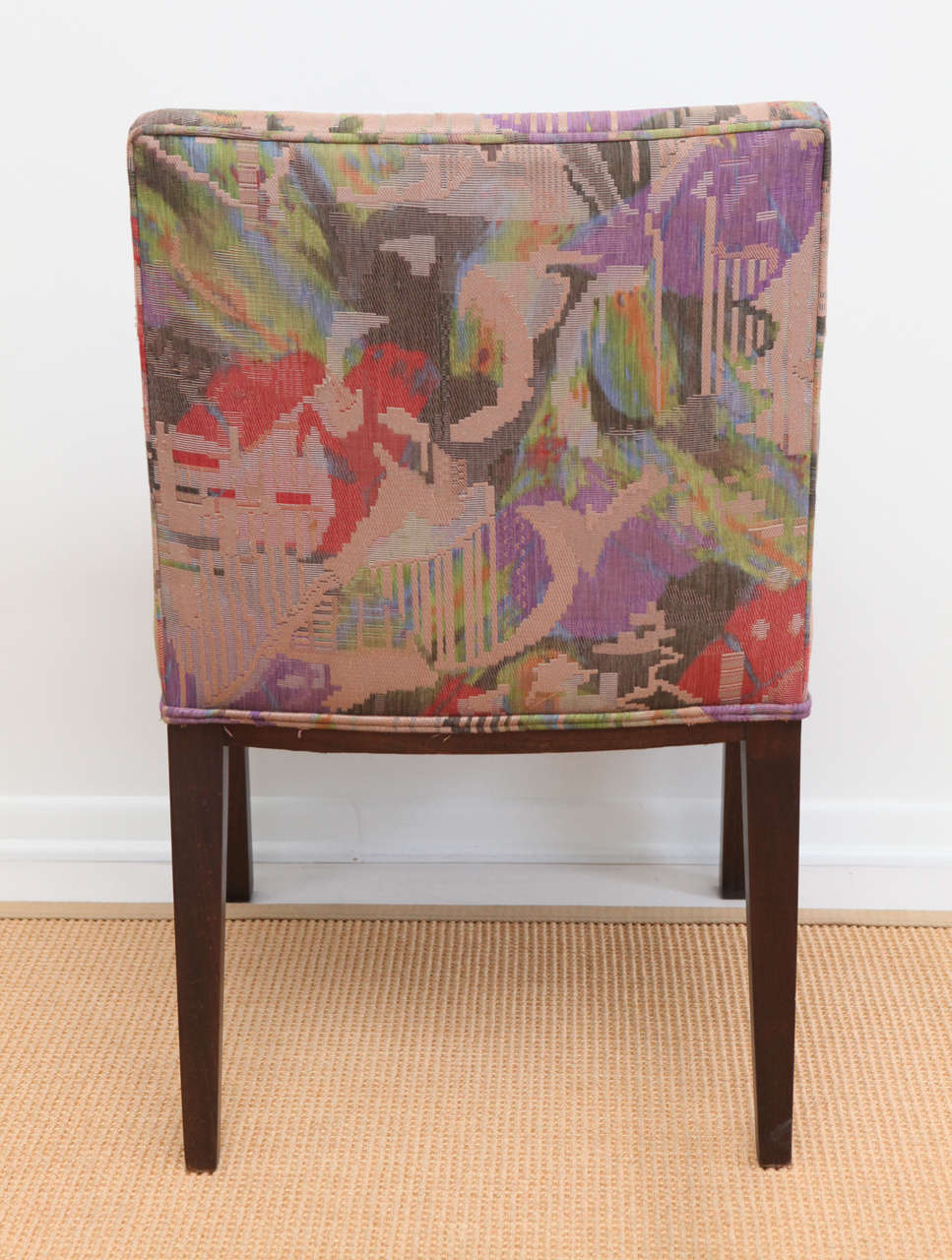 Set of Four Dunbar Lounge Armchairs with Jack Lenor Larsen Fabric 3