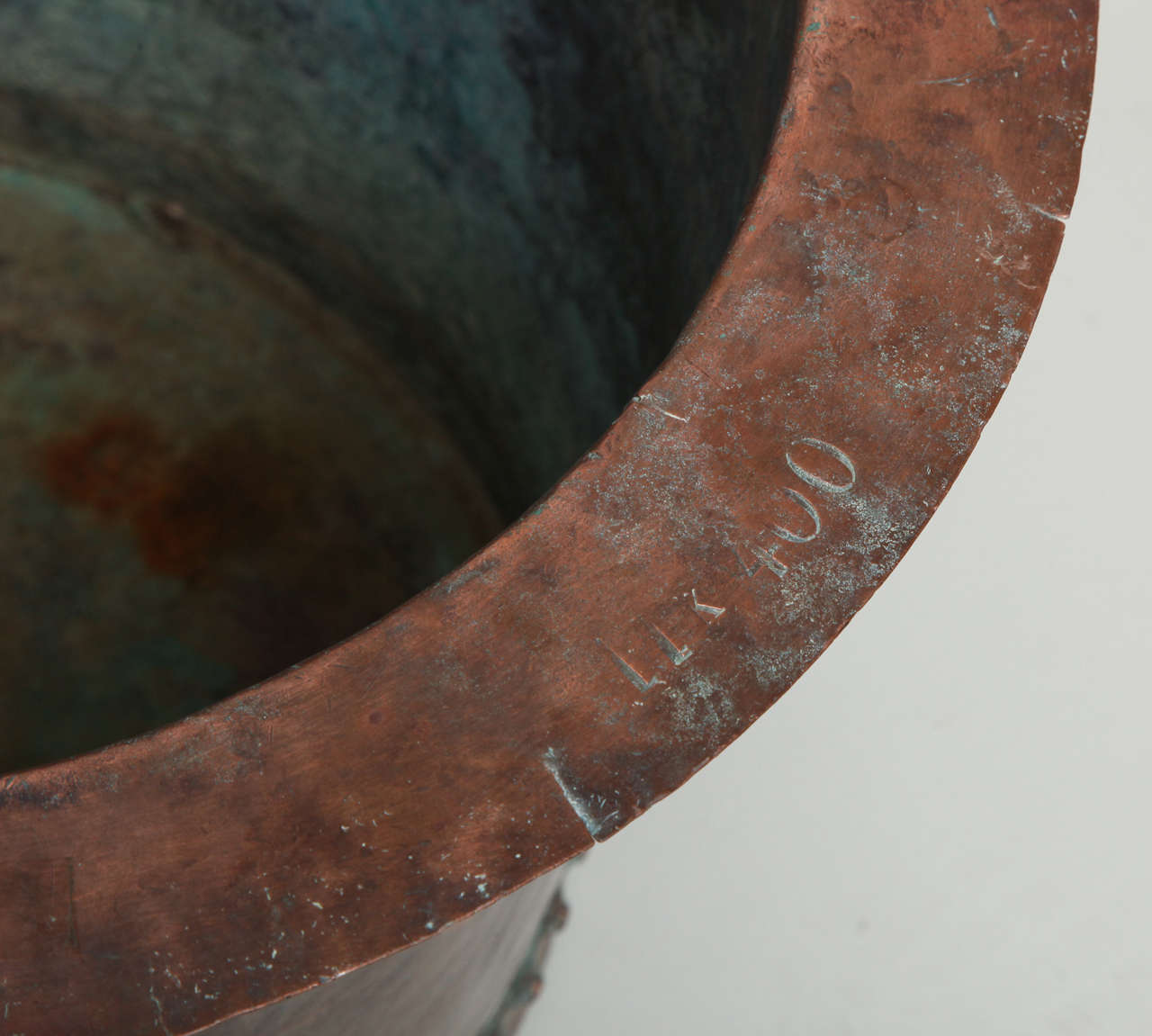 Fantastic Riveted Copper Early 19th Century Oversize Log Bin 3