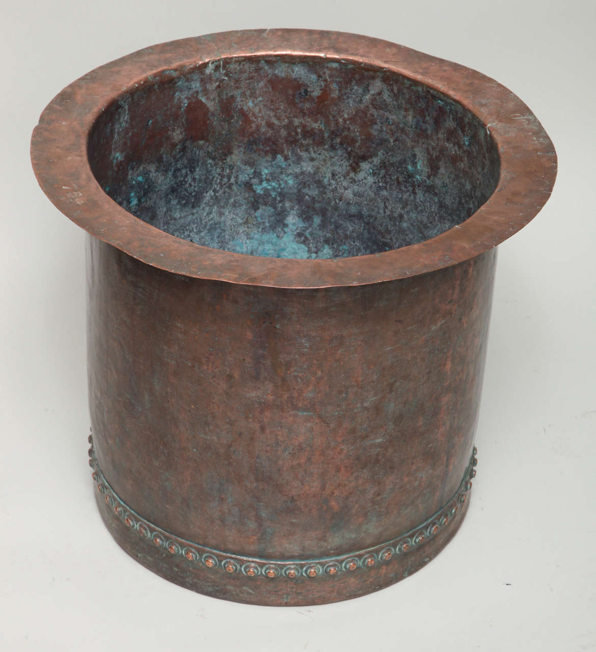Fantastic Riveted Copper Early 19th Century Oversize Log Bin 5