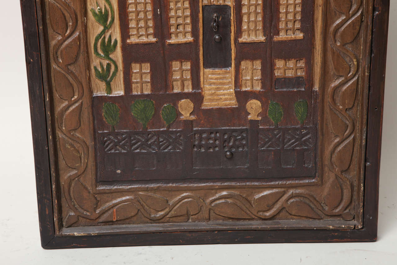 English Folk Art Panel In Good Condition In Greenwich, CT
