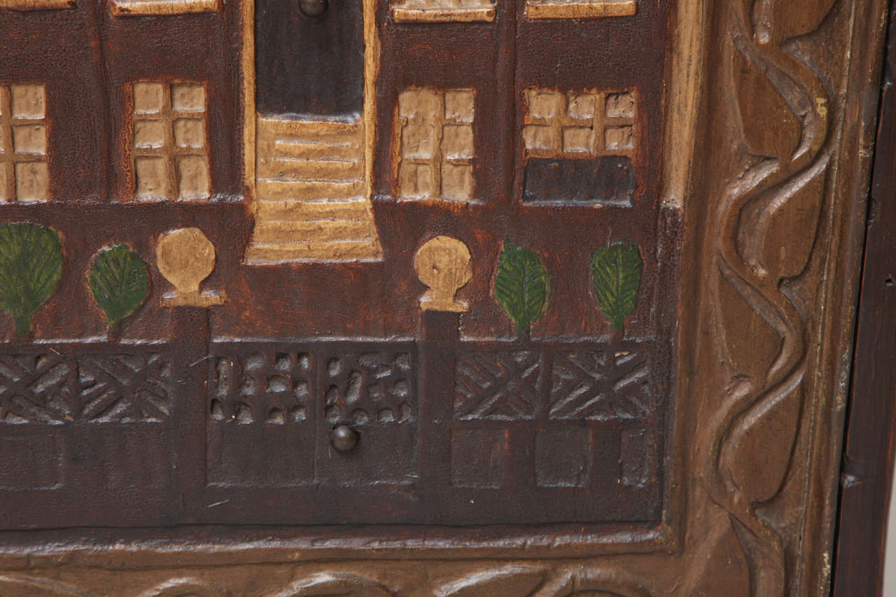 Wood English Folk Art Panel