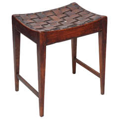 Antique English Arts and Crafts Stool by Arthur Simpson of Kendall